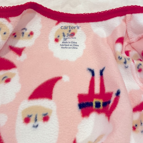 Carters Infant Girl Christmas Holiday One-piece Pajamas - Picture 7 of 10